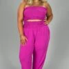 32 SET-D {Following The Dream} HOT PINK Bandeau Top Set PLUS SIZE 1X 2X 3X -Cheap Clothing Store image ea77f6db 6f62 4470 9594 33454a612f93