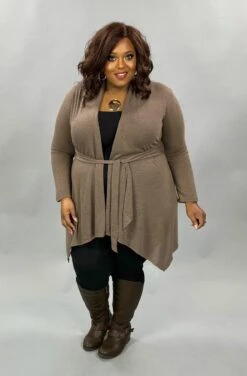 19 OT-B {It's A Journey} Brown SALE!! Cardigan PLUS SIZE XL 2X 3X