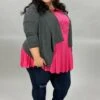 59 OR 58 OT-A [Thrilled To Be Here} Charcoal 3/4 Sleeve Cardigan PLUS SIZE 1X 2X 3X -Cheap Clothing Store image ed5a8963 fb70 4249 b933 9597d4901e7e