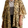 57 OT-Q {Look Famous} Umgee Honey Gold Leopard Kimono PLUS SIZE XL 1X 2X