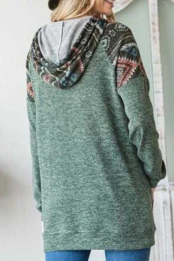 76 HD-A {Cozy On Up} Olive Hoodie W/Aztec Contrast SALE!!!! PLUS SIZE XL 2X 3X -Cheap Clothing Store image f89288e8 e01c 488f bf6a b9bdab9108e6