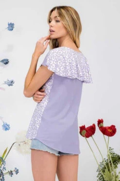 23 CP-B {Good Intentions} SALE!! Lilac Animal Print V-Neck Top PLUS SIZE XL 2X 3X -Cheap Clothing Store image fbd74bc1 9679 49f2 8290 3e571ca8d278