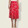 BT-G M-109 {Calvin Klein} Red Floral Ruffle Trim Skirt RETAIL $99.50 PLUS SIZE 24W -Cheap Clothing Store m wp 61c9fa908e7c6465073ecc60