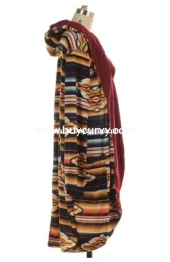 OT-C {Best Of Times} Burgundy Aztec Print Cardigan -Cheap Clothing Store ot c best of times burgundy knit aztec print cardi sale outerwear curvy boutique plus size clothing 3 686